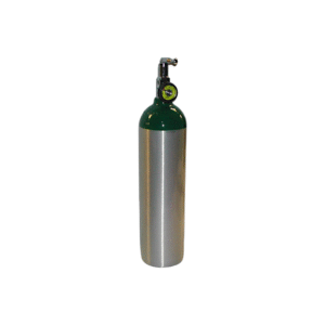 ME Aluminum Oxygen Cylinder with Toggle Valve and Gauge (Empty)