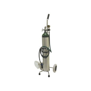 E Oxygen Cylinder Resuscitator Kit on Cart