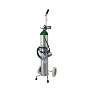 E Oxygen Cylinder Resuscitator Kit on Cart